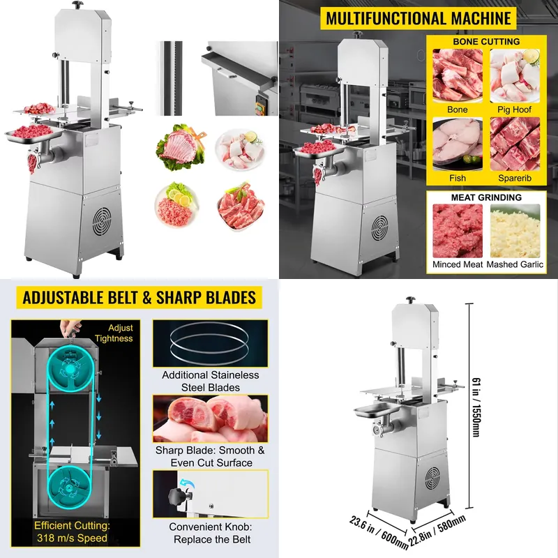 Automatic Meat Slicer Home - Hachoir à viande électrique automatique 1100W,