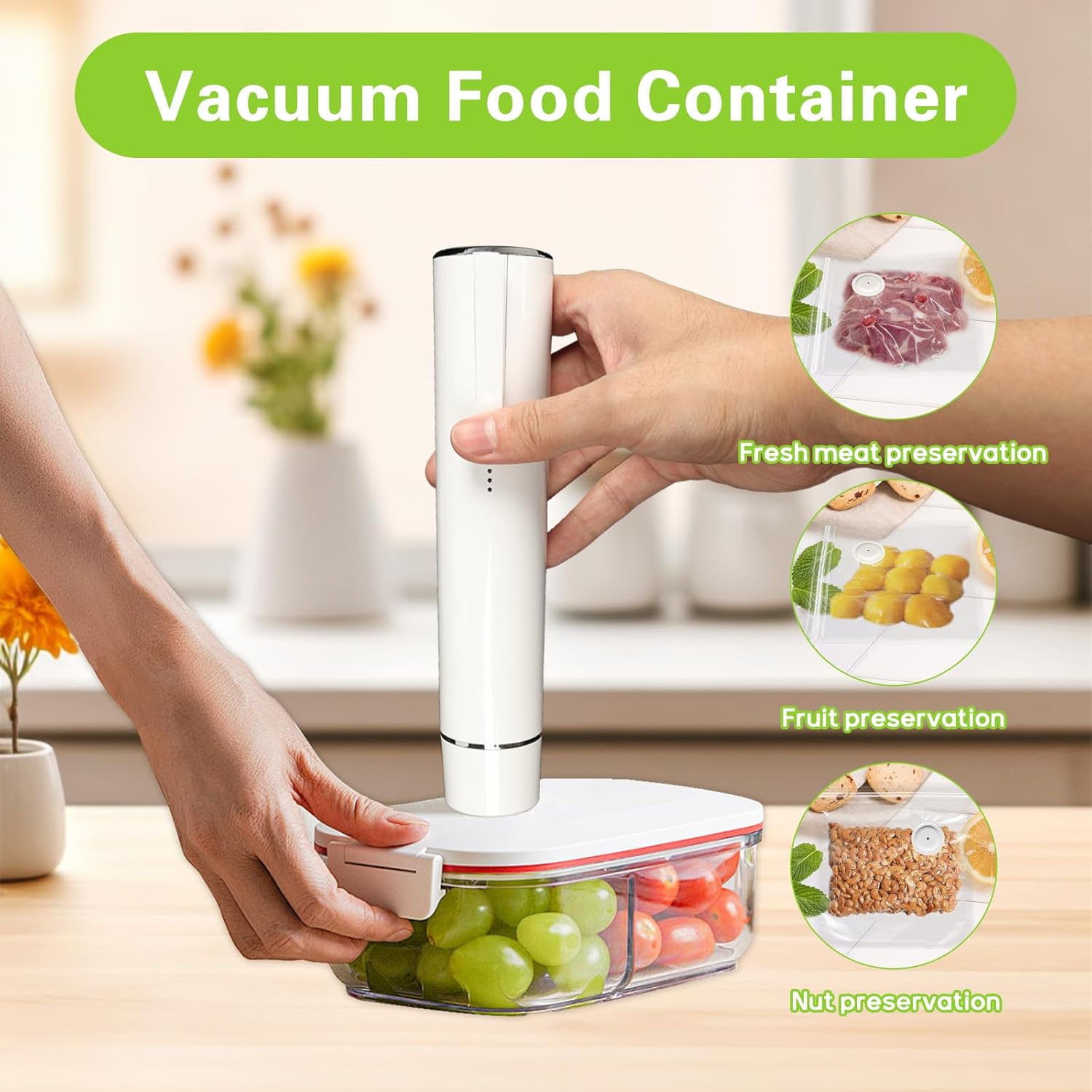 Food Vacuum Sealer Machine - Scelleuse sous vide portative avec 5