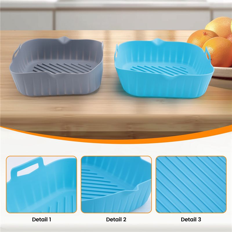 NOUVEAU EN STOCK - 2 pièces Gr - Air Fryer Silicone Pot Liner avis et prix